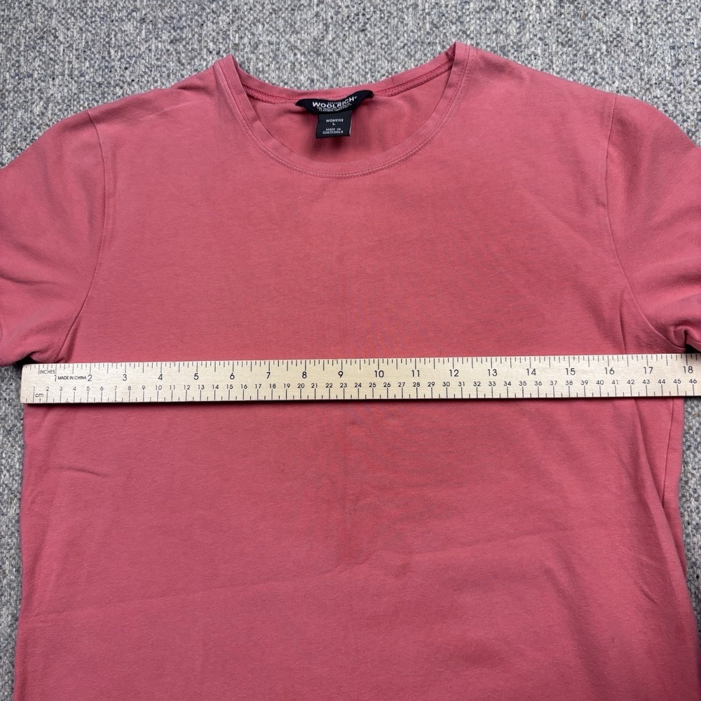 Woolrich Tee Women Size Large Pink Top Casual Comfort Stretch Cotton - Picture 4 of 7